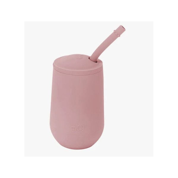 Ezpz Εκπαιδευτικό ποτήρι 24+ μηνών HappyCup + καλαμάκι Blush