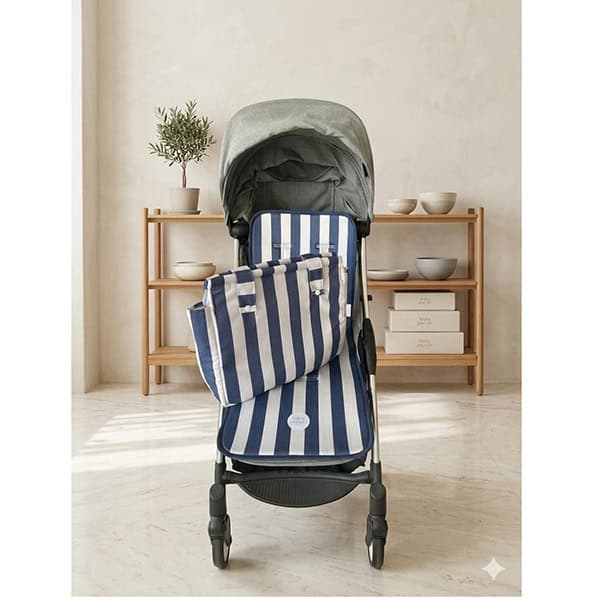 Baby Pasitos Σετ Κάλυμμα Καροτσιού Αντιιδρωτικό Και Ασορτί Τσάντα Marino